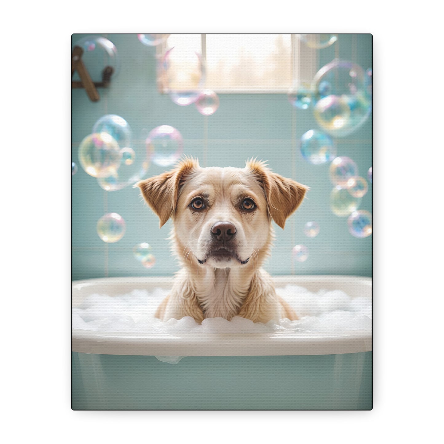 Custom Pet Portrait Bathroom Bath