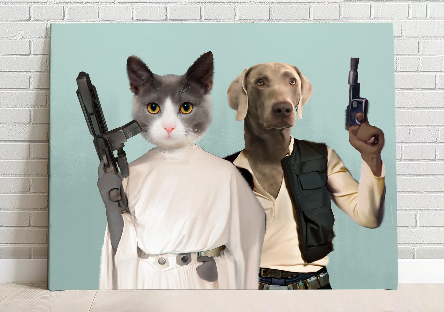 2-Pet Portrait, StarWars Leia Han Solo
